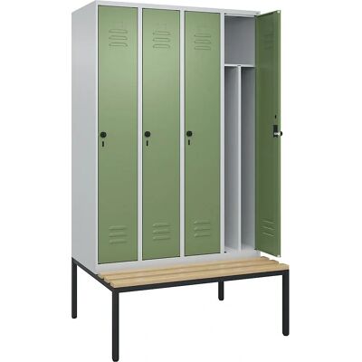C+P Schließfachschrank - 4 Fächer, Grün Reseda / Hellgrau C+P Schließfachschrank - 4 Fächer, Grün Reseda / Hellgrau