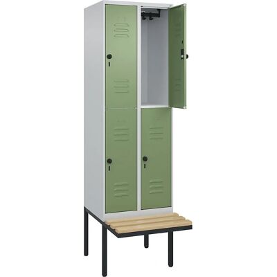 C+P Zweistöckiger Schrank Classic PLUS mit Bank - 600 mm C+P Zweistöckiger Schrank Classic PLUS mit Bank - 600 mm