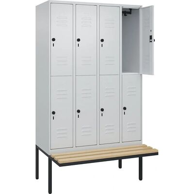 C+P Stahlschrank mit Bank - Classic PLUS, 4 Fächer C+P Stahlschrank mit Bank - Classic PLUS, 4 Fächer