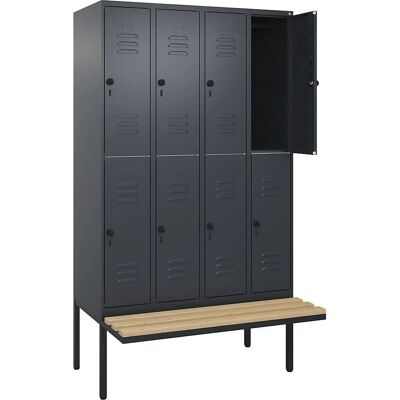 C+P Stahlschrank mit Sitz - Classic PLUS - Platz sparend C+P Stahlschrank mit Sitz - Classic PLUS - Platz sparend