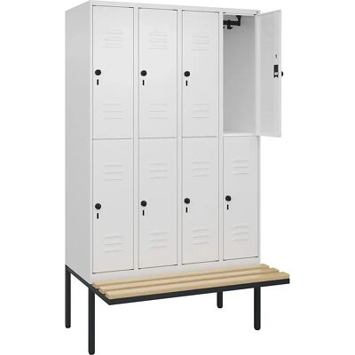 C+P Classic PLUS Doppelstock-Schrank mit Bank - Weiß C+P Classic PLUS Doppelstock-Schrank mit Bank - Weiß