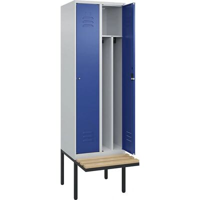 C+P Stahlschrank Classic PLUS - Belüftet, 2 Fächer, Hellgrau/Blau C+P Stahlschrank Classic PLUS - Belüftet, 2 Fächer, Hellgrau/Blau