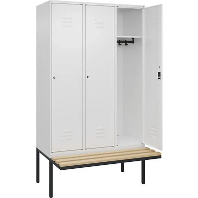C+P Vestiar Classic PLUS mit Bank - 3 Module - Weiß Verkehr C+P Vestiar Classic PLUS mit Bank - 3 Module - Weiß Verkehr