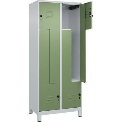 C+P Stahl-Schließfach Z Classic PLUS - 2 Fächer, Grau/Grün C+P Stahl-Schließfach Z Classic PLUS - 2 Fächer, Grau/Grün
