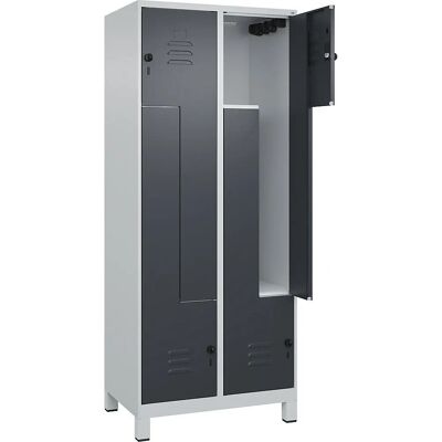 C+P Stahlschrank Z Classic PLUS, 2 Fächer, Hellgrau C+P Stahlschrank Z Classic PLUS, 2 Fächer, Hellgrau