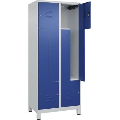 C+P Hellgraue / Genzianblaue Stahlspind - 2 Fächer - 1950mm C+P Hellgraue / Genzianblaue Stahlspind - 2 Fächer - 1950mm