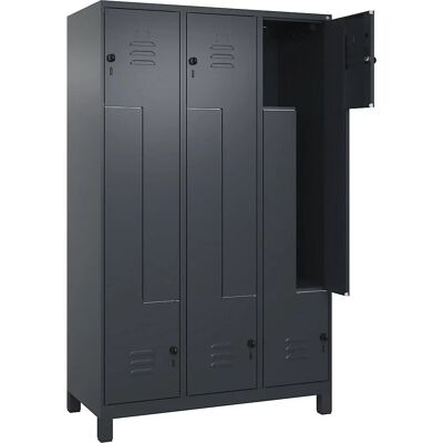 C+P Stahlschrank Z Classic PLUS - 3 Fächer, Grau, 1200mm Breit C+P Stahlschrank Z Classic PLUS - 3 Fächer, Grau, 1200mm Breit