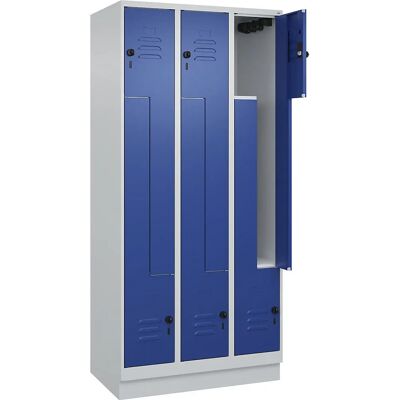 C+P Hellgrau / Genciana Blau Z Classic PLUS Schrank - 3 Fächer C+P Hellgrau / Genciana Blau Z Classic PLUS Schrank - 3 Fächer