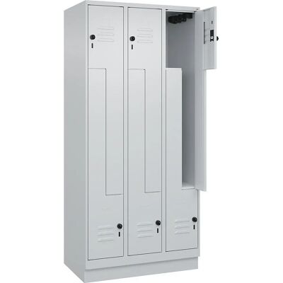 C+P Stahlschrank - 3 Fächer, Hellgrau, 900mm Breite - Industrie & Sport C+P Stahlschrank - 3 Fächer, Hellgrau, 900mm Breite - Industrie & Sport