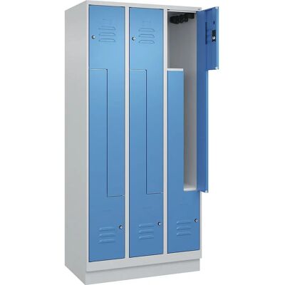 C+P Stahlschrank Z Classic PLUS - 3 Fächer, Hellgrau/Blau, 900mm C+P Stahlschrank Z Classic PLUS - 3 Fächer, Hellgrau/Blau, 900mm