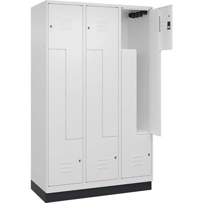 C+P Z Classic PLUS Schließfach - 3 Fächer, Weiß, Stahl C+P Z Classic PLUS Schließfach - 3 Fächer, Weiß, Stahl
