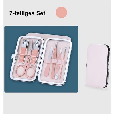 TPFBeauty - 7-tlg Maniküre-Pediküre-Set - Kunstleder - Edelstahl-Werkzeuge - Maniküre & Pediküre Set TPFBeauty - 7-tlg Maniküre-Pediküre-Set - Kunstleder - Edelstahl-Werkzeuge - Maniküre & Pediküre Set