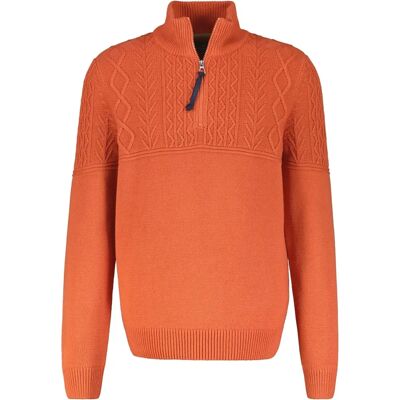 LERROS Modell LKZ10405_Strick, 5XL, Spicy Orange, Kabelstrickpullover LERROS Modell LKZ10405_Strick, 5XL, Spicy Orange, Kabelstrickpullover