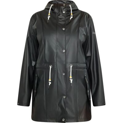 Schmuddelwedda Dames Zwarte Curvy Regenjas - Regenjas Schmuddelwedda Dames Zwarte Curvy Regenjas - Regenjas