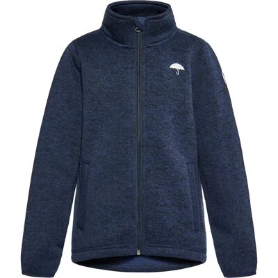 Schmuddelwedda - Strickfleecejacke Mädchen - Meeresmelange Marine - 98cm - Fleece jacket Schmuddelwedda - Strickfleecejacke Mädchen - Meeresmelange Marine - 98cm - Fleece jacket