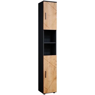 Armoire haute de salle de bain Vicco Irma - Anthracite, 30x192cm - Publicité Armoire haute de salle de bain Vicco Irma - Anthracite, 30x192cm - Publicité