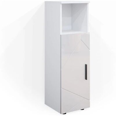 Armoire de bain Vicco Irma - Porte réglable, Blanc brillant - Publicité Armoire de bain Vicco Irma - Porte réglable, Blanc brillant - Publicité