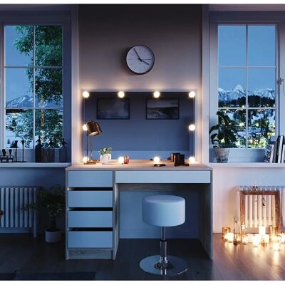 Vicco Sherry Weiß/Sonoma LED Schminktisch - Produkttyp Vicco Sherry Weiß/Sonoma LED Schminktisch - Produkttyp