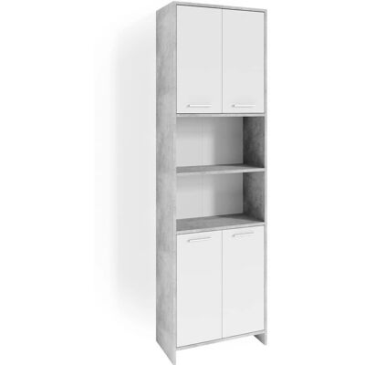 Vicco - Armoire de bain Maris - Étagères réglables - 56.1x190cm - Publicité Vicco - Armoire de bain Maris - Étagères réglables - 56.1x190cm - Publicité