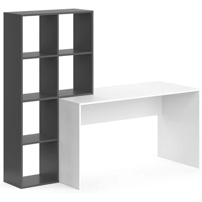 Escritorio Mara de Vicco - Mesa de Oficina Blanco/Antracita Escritorio Mara de Vicco - Mesa de Oficina Blanco/Antracita