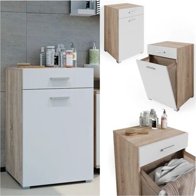 Armario de baño Vicco - Matteo Blanco/Sonoma - Almacenamiento compacto Armario de baño Vicco - Matteo Blanco/Sonoma - Almacenamiento compacto