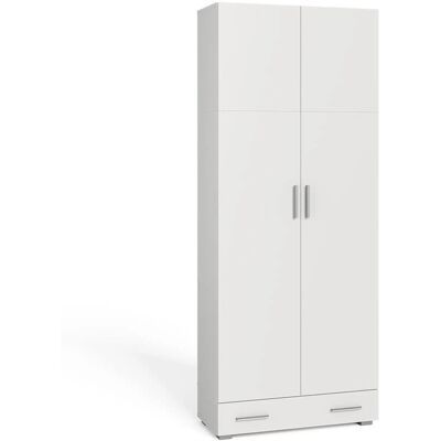 Sgabello e Archivio Vicco Frank - Bianco - 80x182.4cm Sgabello e Archivio Vicco Frank - Bianco - 80x182.4cm