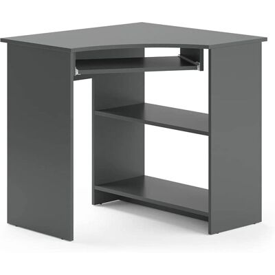 Bureau d'angle Odin, Vicco - Design compact - Anthracite - Publicité Bureau d'angle Odin, Vicco - Design compact - Anthracite - Publicité