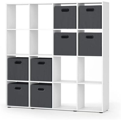 Vicco Modell Karree - Weiße Würfel Raumteiler mit 4 Faltboxen Vicco Modell Karree - Weiße Würfel Raumteiler mit 4 Faltboxen