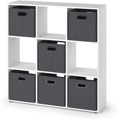 Paravent Nove Blanc avec 6 boîtes pliables de Vicco - Publicité Paravent Nove Blanc avec 6 boîtes pliables de Vicco - Publicité