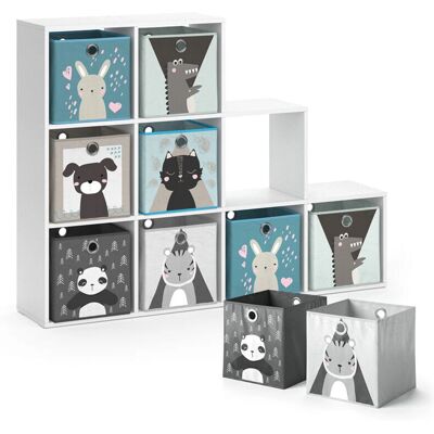 Vicco Estantería Infantil - 8 Cajas - Blanco - Mueble de Almacenamiento Vicco Estantería Infantil - 8 Cajas - Blanco - Mueble de Almacenamiento