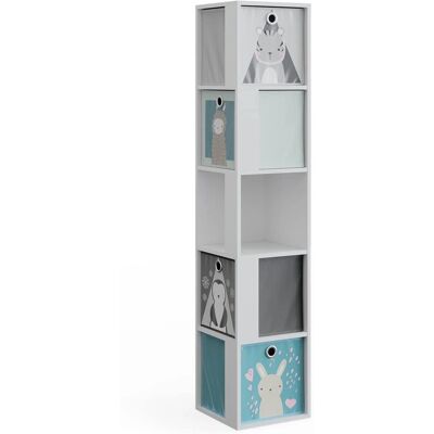 Estantería infantil Vicco Lio - Blanco, 4 cajas plegables Estantería infantil Vicco Lio - Blanco, 4 cajas plegables
