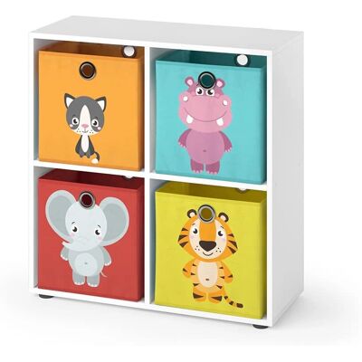 Vicco Tetra Kinderregal - 4 Faltbare Boxen - Kinderzimmer Vicco Tetra Kinderregal - 4 Faltbare Boxen - Kinderzimmer