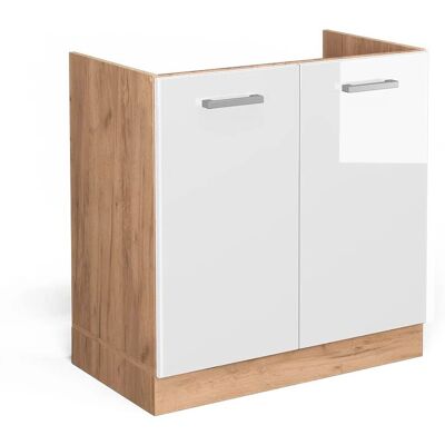 Armario bajo de cocina Vicco R-Line - Patas ajustables, Blanco alto brillo Armario bajo de cocina Vicco R-Line - Patas ajustables, Blanco alto brillo