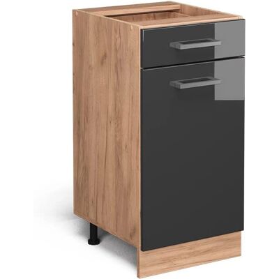 Placard de cuisine Vicco R-Line - Anthracite brillant - 40cm - Publicité Placard de cuisine Vicco R-Line - Anthracite brillant - 40cm - Publicité