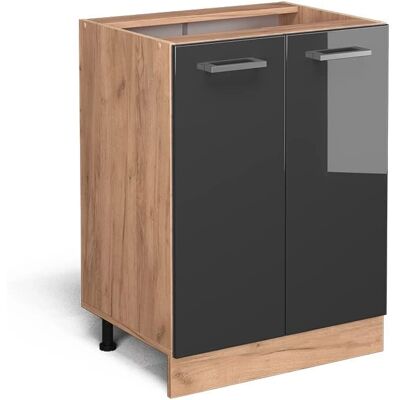 Vicco Modell R-Line Küchenunterschrank Antrazit Hochglanz - Küchenmöbel Vicco Modell R-Line Küchenunterschrank Antrazit Hochglanz - Küchenmöbel