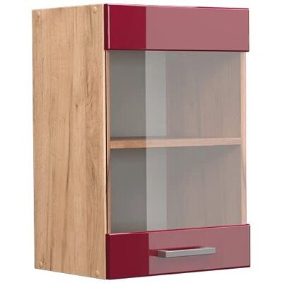 Vicco Armario de cocina - Puerta de cristal, Burdeos rojo, 40cm - Gabinete de cocina Vicco Armario de cocina - Puerta de cristal, Burdeos rojo, 40cm - Gabinete de cocina