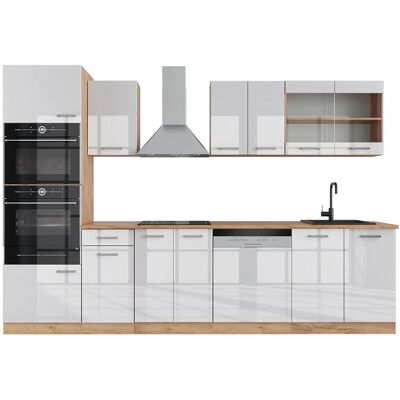 Vicco - R-Line - 300 cm - Weiß Eiche - Kitchen Cabinet Vicco - R-Line - 300 cm - Weiß Eiche - Kitchen Cabinet