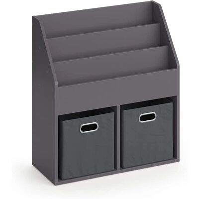 Vicco Luigi Kinderspielregal - Grau - 72x79cm - Bücherregal Vicco Luigi Kinderspielregal - Grau - 72x79cm - Bücherregal