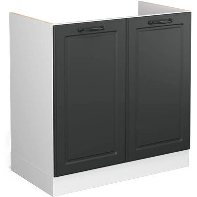 Vicco - Mueble bajo fregadero 80cm estilo rústico gris Vicco - Mueble bajo fregadero 80cm estilo rústico gris
