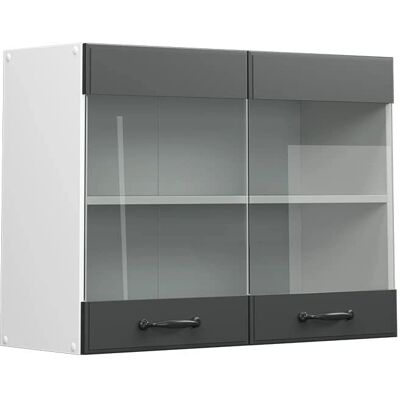 Vicco - Armoire de cuisine en verre R-Line, 80 cm, style cottage - Publicité Vicco - Armoire de cuisine en verre R-Line, 80 cm, style cottage - Publicité