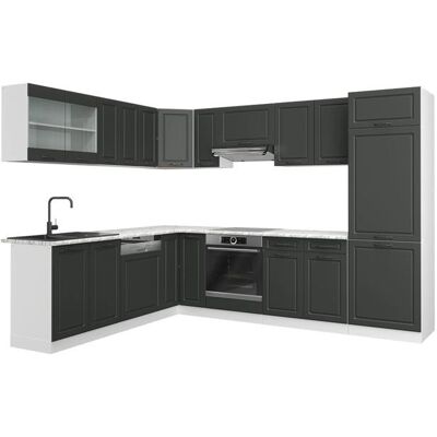 Vicco - Cocina esquinera - Antracita, blanco - 227x287 cm - Tipo de Cocina Vicco - Cocina esquinera - Antracita, blanco - 227x287 cm - Tipo de Cocina