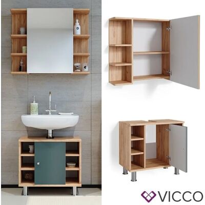 Conjunto de muebles de baño Vicco Fynn - Verde Conjunto de muebles de baño Vicco Fynn - Verde