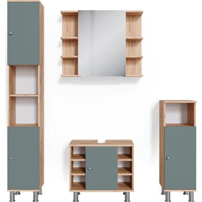 Conjunto de Muebles de Baño Vicco Fynn - Verde, 4 Piezas Conjunto de Muebles de Baño Vicco Fynn - Verde, 4 Piezas