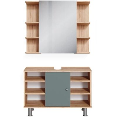 Conjunto de Muebles de Baño Vicco Fynn - Moderno, Estantes Ajustables Conjunto de Muebles de Baño Vicco Fynn - Moderno, Estantes Ajustables