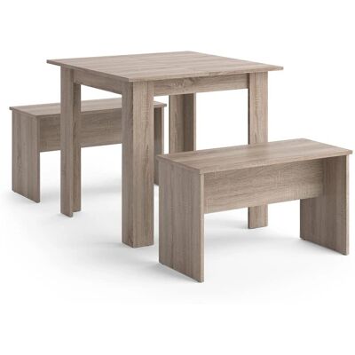 Conjunto de comedor Vicco Sentio Sonoma - Ahorro de espacio, Duradero, Estilo moderno Conjunto de comedor Vicco Sentio Sonoma - Ahorro de espacio, Duradero, Estilo moderno