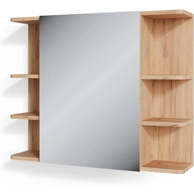 Vicco Fynn Armario de baño con espejo - Roble - 80x64cm Vicco Fynn Armario de baño con espejo - Roble - 80x64cm