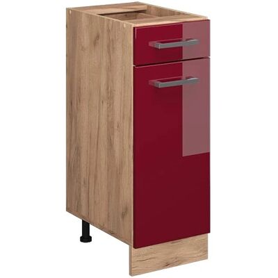 Gabinete base de cocina Vicco R-Line - Rojo Burdeos - 30cm Gabinete base de cocina Vicco R-Line - Rojo Burdeos - 30cm