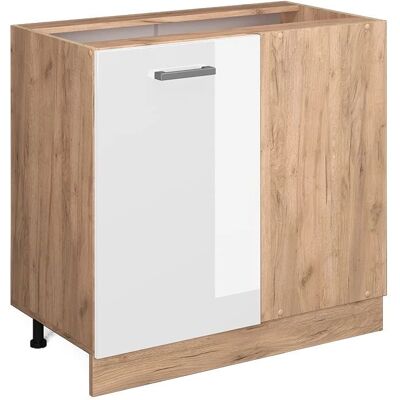 Armario de esquina Vicco R-Line - Blanco alto brillo - 86cm Armario de esquina Vicco R-Line - Blanco alto brillo - 86cm