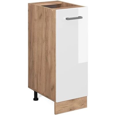 Armario de farmacia R-Line Vicco - Blanco alto brillo / Roble dorado - 30cm Armario de farmacia R-Line Vicco - Blanco alto brillo / Roble dorado - 30cm