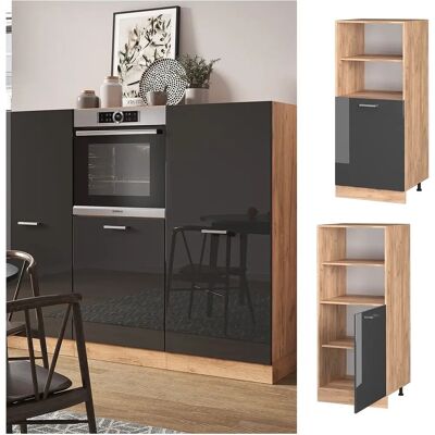 Vicco - R-Line - Antracita alto brillo - Oven Cabinet - Publicité Vicco - R-Line - Antracita alto brillo - Oven Cabinet - Publicité